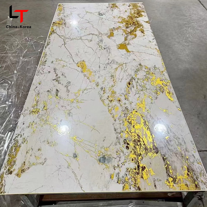 Vattentät 1220×2440 mm 3 mm PVC UV-skiva för invändig väggpaneldekoration med högglansfinish för huskontorsdesigndekor