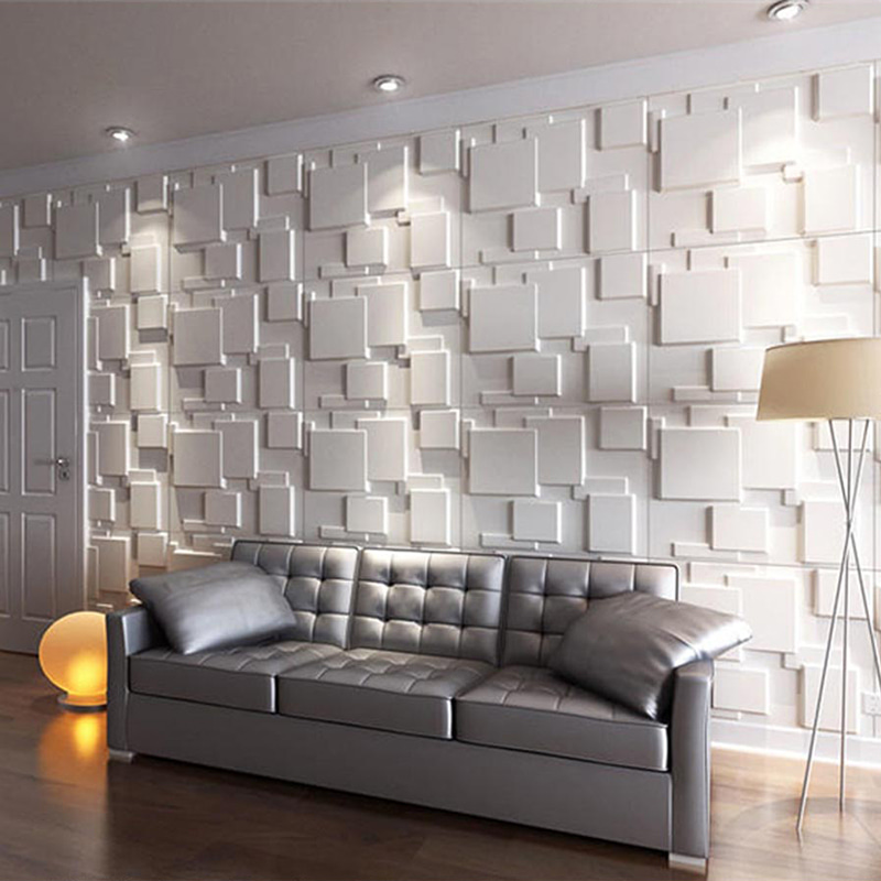 Pared 3d Väggpaneler Tapet Väggbeläggningar för heminredning Inomhuspanel De Pvc Modern Geometrisk Villa
