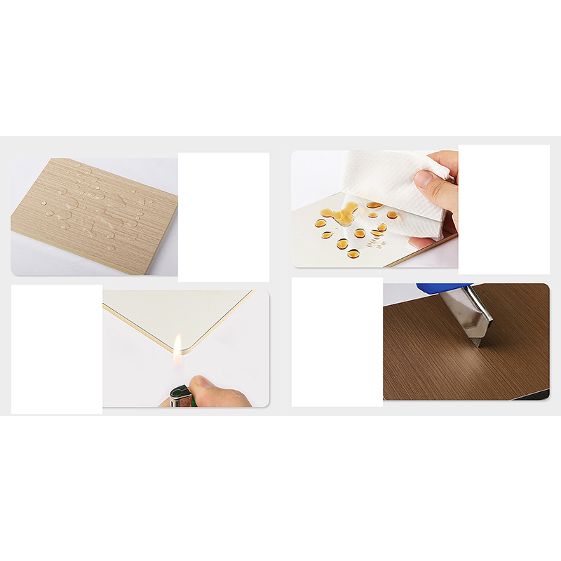 Lätt PVC-kolkristallplåt med hög densitet mot repor 5 mm-8 mm tjock för kommersiell hotellbadrumsinredning Brandsäker B1-klass Slitstark väggpanel