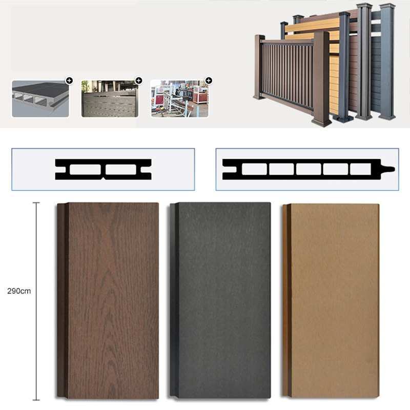 Co-extrudering dekorativ stängselskärm Väderbeständig Wpc Composite Privacy Trädgårdsstängsel Solsäker Slitbeständig Anti-termit Enkel att installera