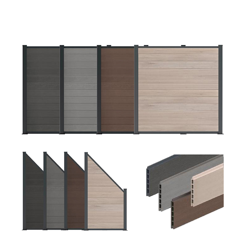 Trä Plast Komposit Wpc Staket Hem Trädgård Innergård Staket Paneler Bättre än Vinyl Pvc Staket Vattentätt Utomhus Privacy Board Hdpe
