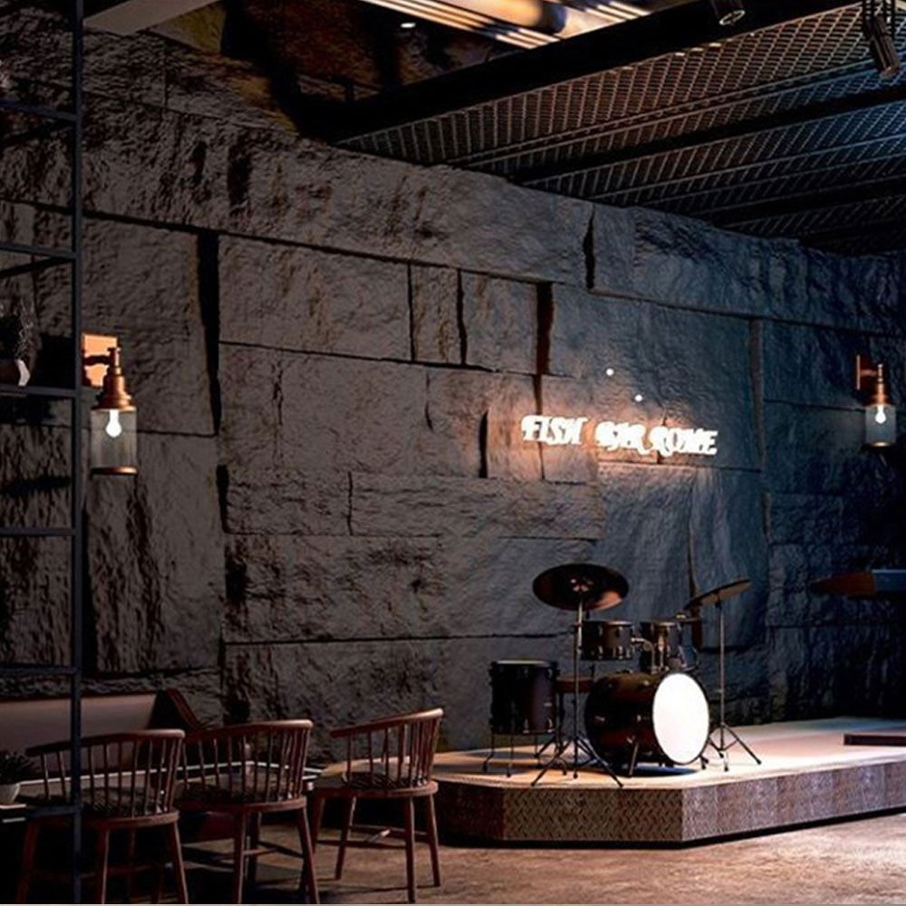 60*30 cm dekorativ fanerplåt Dekor Faux polyuretan Pu stenväggpanel konstgjord sten för hem