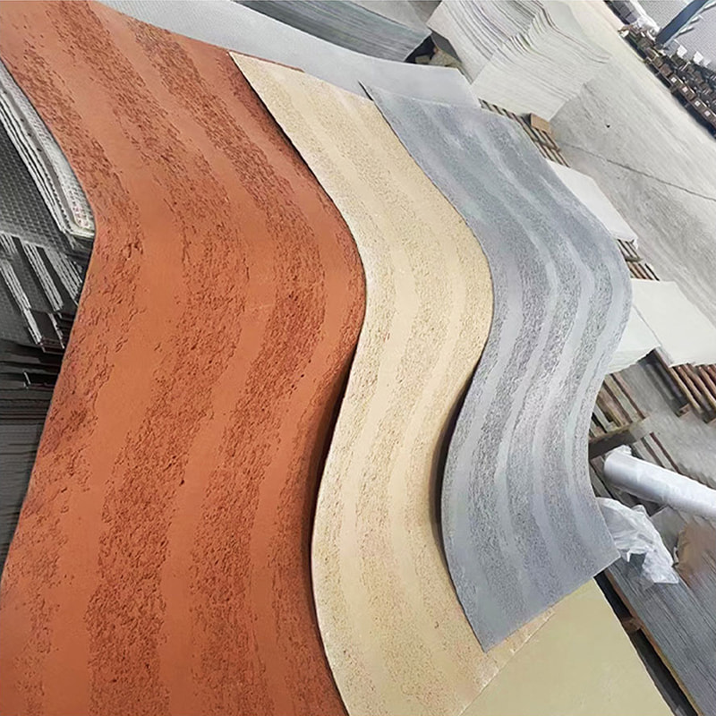 Modern design Brandsäkra lätta väggpaneler Nytt material Mjuk stenbeklädnad Flexibel MCM-plattor Linjär stenväggsbeklädnad