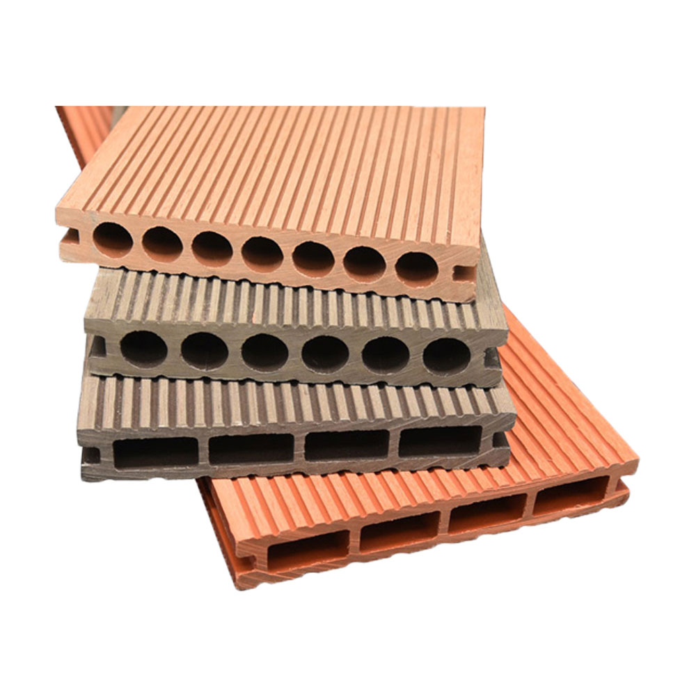 Interlock Wpc Utomhusterrass 3D-prägling Träkorn Kompositdäckbräda Trä Plaststruktur golv